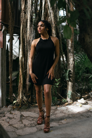 VESTIDO HALTER BLACK